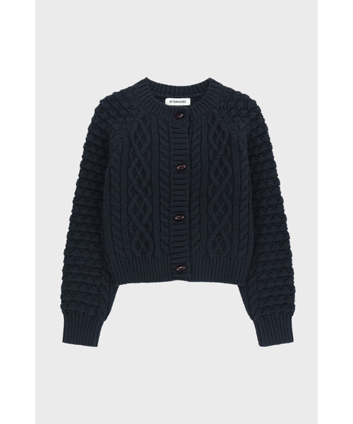 AFTERHOURS(アフターアワーズ)の「COZY CABLE KNIT CARDIGAN (NAVY)(カーディガン/ボレロ・レディース・ネイビー・FREE)」の7枚目の写真