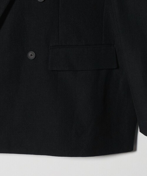 美品ユナイテッドアローズ リネン ダブルテーラードジャケット 黒 40 uq7 BEAUTY＆YOUTH UNITED ARROWS ジャケット テーラードジャケット 卒園式