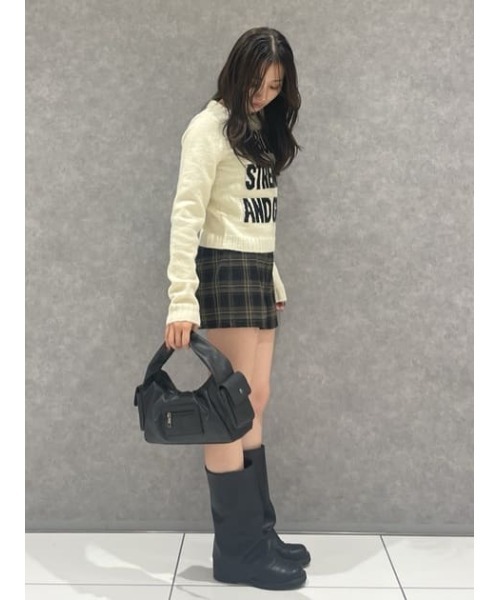 LAGUA GEM(ラグアジェム)の「LETTERING JACQUARD KNIT トップス(ニット/セーター・レディース・アイボリー/ブルー/グレー・FREE)」の15枚目の写真