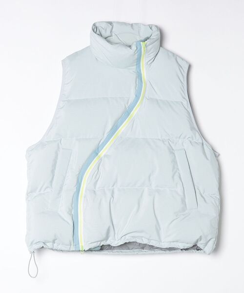 FACETASM（ファセッタズム）の「FACETASM/ファセッタズム/FLOWING DOWN VEST（ダウンベスト・メンズ・ミント/ブラック・3/4）」の6枚目の写真