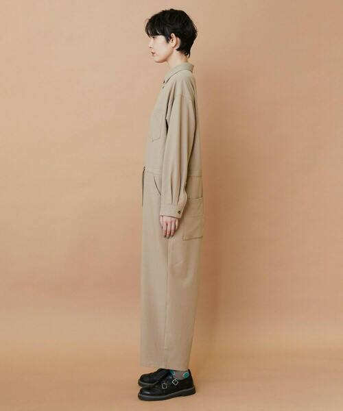 FRAPBOIS(フラボア)の「T/Rギャバ オールインワン(つなぎ/オールインワン・レディース・ブラック/ベージュ・1/2)」の3枚目の写真