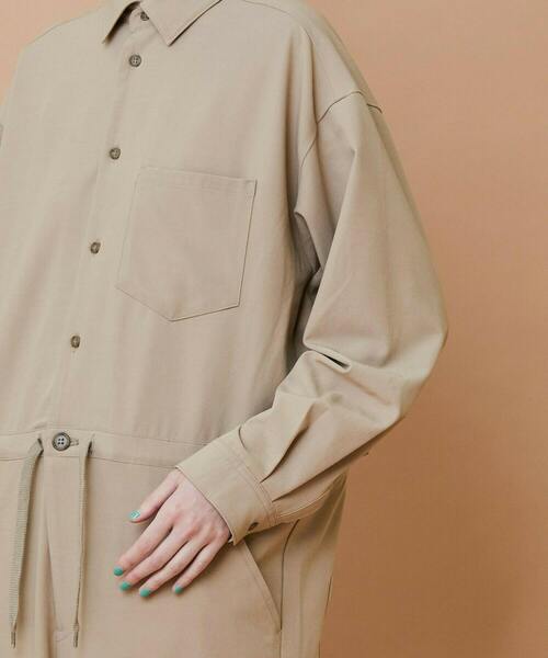 FRAPBOIS(フラボア)の「T/Rギャバ オールインワン(つなぎ/オールインワン・レディース・ブラック/ベージュ・1/2)」の5枚目の写真