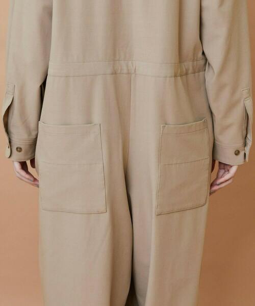 FRAPBOIS(フラボア)の「T/Rギャバ オールインワン(つなぎ/オールインワン・レディース・ブラック/ベージュ・1/2)」の7枚目の写真