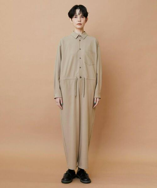 FRAPBOIS(フラボア)の「T/Rギャバ オールインワン(つなぎ/オールインワン・レディース・ブラック/ベージュ・1/2)」の13枚目の写真