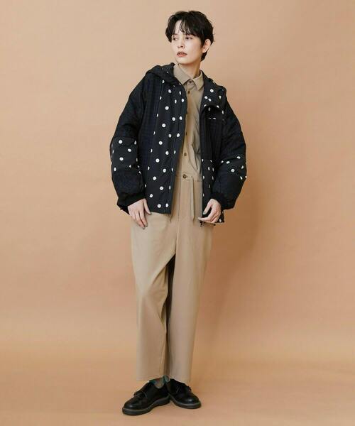 FRAPBOIS(フラボア)の「T/Rギャバ オールインワン(つなぎ/オールインワン・レディース・ブラック/ベージュ・1/2)」の18枚目の写真