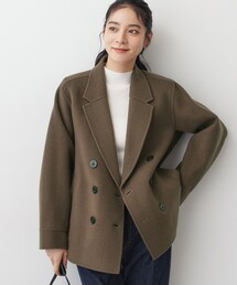 Dessin（デッサン）の「【洗える】ウール混リバーメルトンコート（ピーコート）」