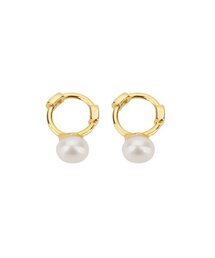 18K, 925 silver mini pearl earrings