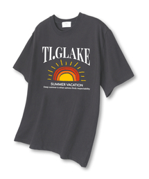 ベケーションサン オーバーサイズ 半袖Tシャツ ダークグレー