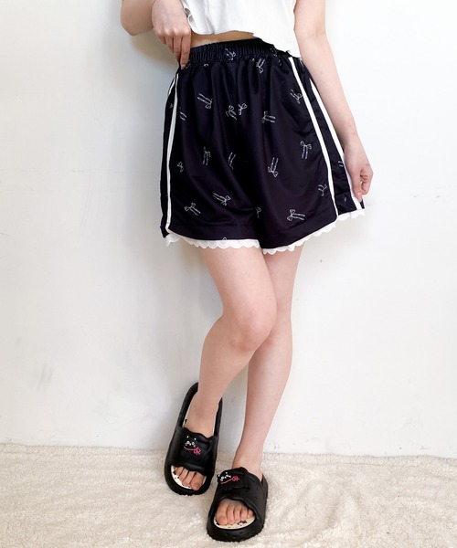 pyornim(ピョルニム)の「リボン柄 裾レース スウェットショーツ パジャマ ショートパンツ(その他パンツ・レディース・ホワイト/ブラック/グレー・M/L)」の10枚目の写真
