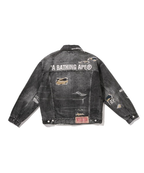 FAKE PRINT TRUCKER JACKET（ミリタリージャケット）｜A BATHING APE