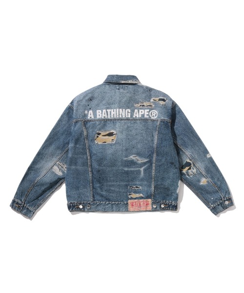 FAKE PRINT TRUCKER JACKET（ミリタリージャケット）｜A BATHING APE