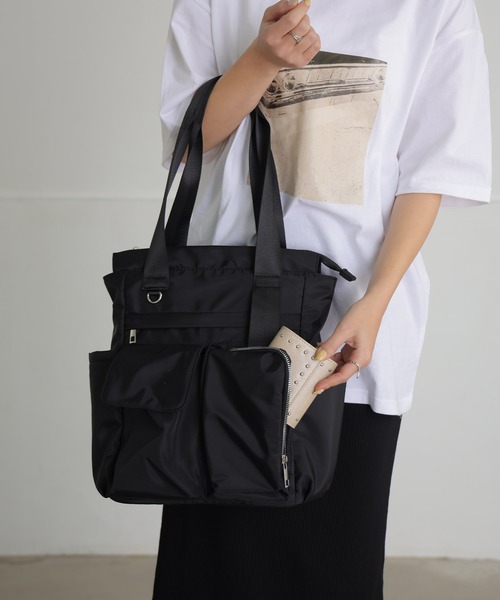 ALTROSE（アルトローズ）の「【A4対応】リュック トート 2WAY 多収納 アトス（バックパック/リュック・レディース・アイボリー/ブラック/グレー・FREE）」の7枚目の写真