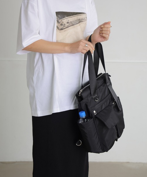 ALTROSE（アルトローズ）の「【A4対応】リュック トート 2WAY 多収納 アトス（バックパック/リュック・レディース・アイボリー/ブラック/グレー・FREE）」の9枚目の写真