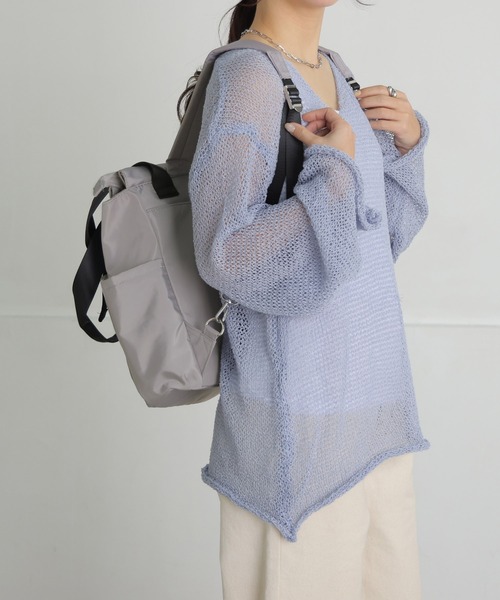 ALTROSE（アルトローズ）の「【A4対応】リュック トート 2WAY 多収納 アトス（バックパック/リュック・レディース・アイボリー/ブラック/グレー・FREE）」の19枚目の写真