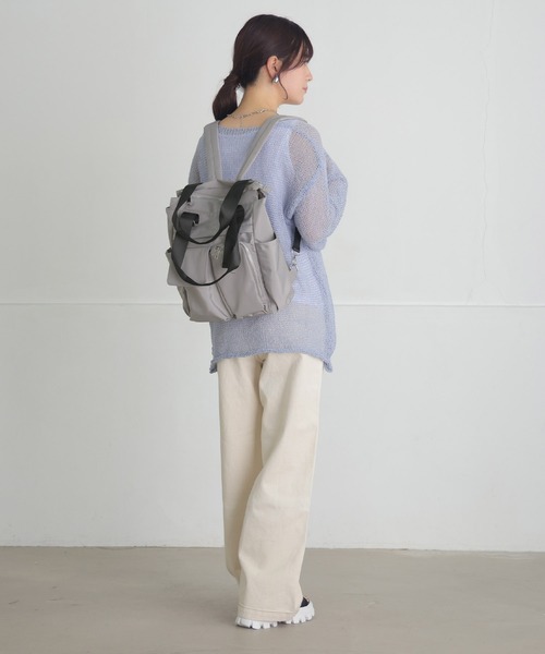 ALTROSE（アルトローズ）の「【A4対応】リュック トート 2WAY 多収納 アトス（バックパック/リュック・レディース・アイボリー/ブラック/グレー・FREE）」の20枚目の写真