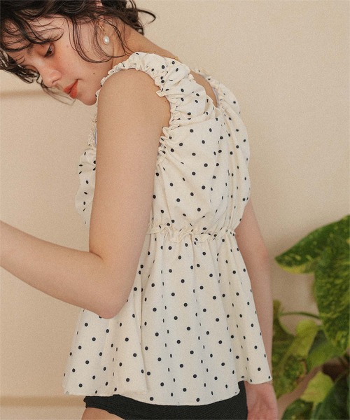 titivate(ティティベイト)の「フロントリボンペプラムビキニ/水着(水着・レディース・ブラック系その他/アイボリー/ブラック/ストライプ/ドット・XL/L/M/S)」の15枚目の写真