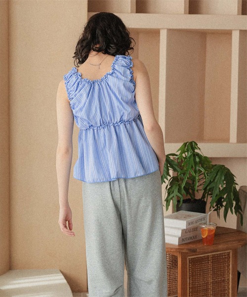 titivate(ティティベイト)の「フロントリボンペプラムビキニ/水着(水着・レディース・ブラック系その他/アイボリー/ブラック/ストライプ/ドット・XL/L/M/S)」の13枚目の写真