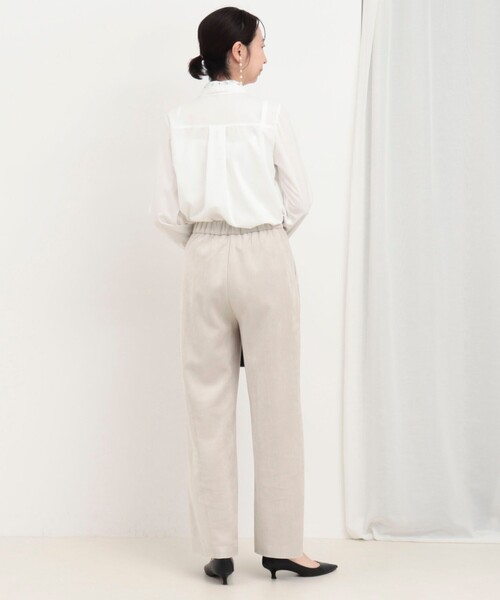 MICO COULIER（ミコクリエ）の「《セレモニー対応》ダブルフェイスフェイクスエードパンツ（その他パンツ・レディース・チャコールグレー/グレイッシュベージュ・38）」の9枚目の写真