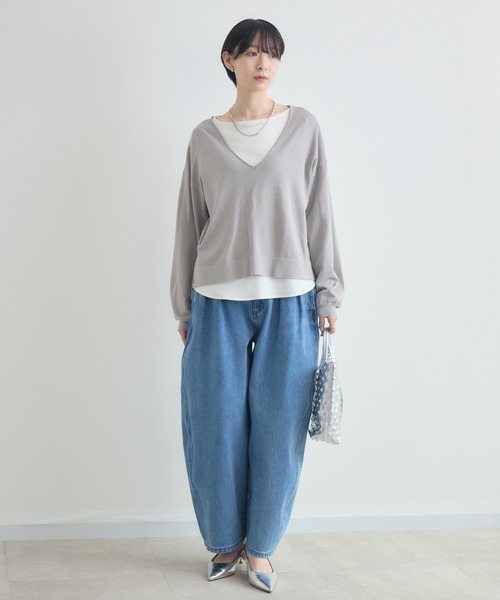 Paradise Picnic(パラダイスピクニック)の「cloche カーブルーズデニム(デニムパンツ・レディース・ネイビー/ブルー・FREE)」の17枚目の写真