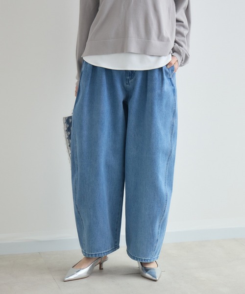 Paradise Picnic(パラダイスピクニック)の「cloche カーブルーズデニム(デニムパンツ・レディース・ネイビー/ブルー・FREE)」の20枚目の写真