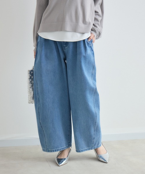 Paradise Picnic(パラダイスピクニック)の「cloche カーブルーズデニム(デニムパンツ・レディース・ネイビー/ブルー・FREE)」の21枚目の写真