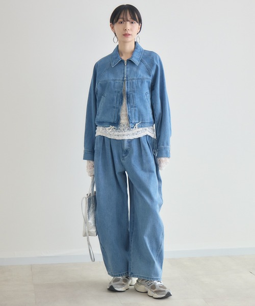 Paradise Picnic(パラダイスピクニック)の「cloche カーブルーズデニム(デニムパンツ・レディース・ネイビー/ブルー・FREE)」の10枚目の写真