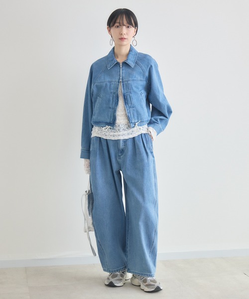 Paradise Picnic(パラダイスピクニック)の「cloche カーブルーズデニム(デニムパンツ・レディース・ネイビー/ブルー・FREE)」の11枚目の写真