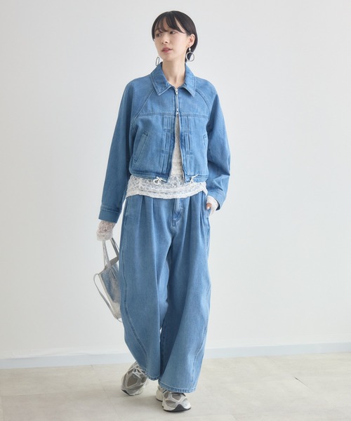 Paradise Picnic(パラダイスピクニック)の「cloche カーブルーズデニム(デニムパンツ・レディース・ネイビー/ブルー・FREE)」の12枚目の写真