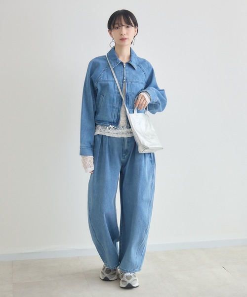 Paradise Picnic(パラダイスピクニック)の「cloche カーブルーズデニム(デニムパンツ・レディース・ネイビー/ブルー・FREE)」の13枚目の写真