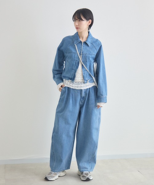 Paradise Picnic(パラダイスピクニック)の「cloche カーブルーズデニム(デニムパンツ・レディース・ネイビー/ブルー・FREE)」の14枚目の写真