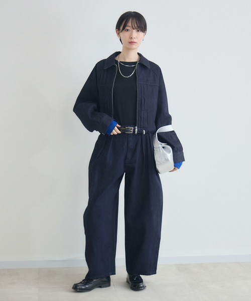 Paradise Picnic(パラダイスピクニック)の「cloche カーブルーズデニム(デニムパンツ・レディース・ネイビー/ブルー・FREE)」の3枚目の写真