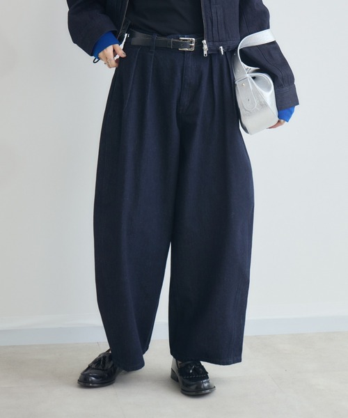 Paradise Picnic(パラダイスピクニック)の「cloche カーブルーズデニム(デニムパンツ・レディース・ネイビー/ブルー・FREE)」の7枚目の写真