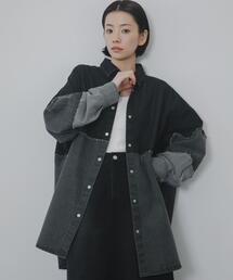 KBF | パッチワークBIGデニムシャツ(シャツ/ブラウス)