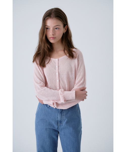 MAGNET ARCHIVE(マグネット アーカイブ)の「Linen Cool Cardigan (Pink)(カーディガン/ボレロ・レディース・その他・FREE)」の4枚目の写真
