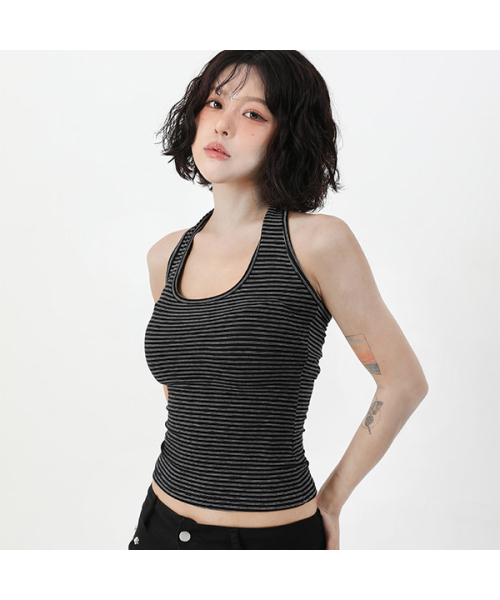 CATTLINE(カトリン)の「ストライプホルターネックスリーブレス(Tシャツ/カットソー・レディース・その他・FREE)」の2枚目の写真