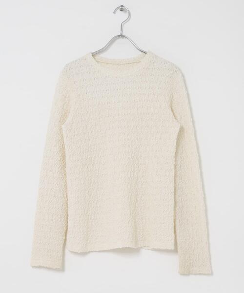 URBAN RESEARCH DOORS（アーバンリサーチドアーズ）の「ポコポコレースロングTシャツ（Tシャツ/カットソー・レディース・オフホワイト/ブラック・FREE）」の14枚目の写真