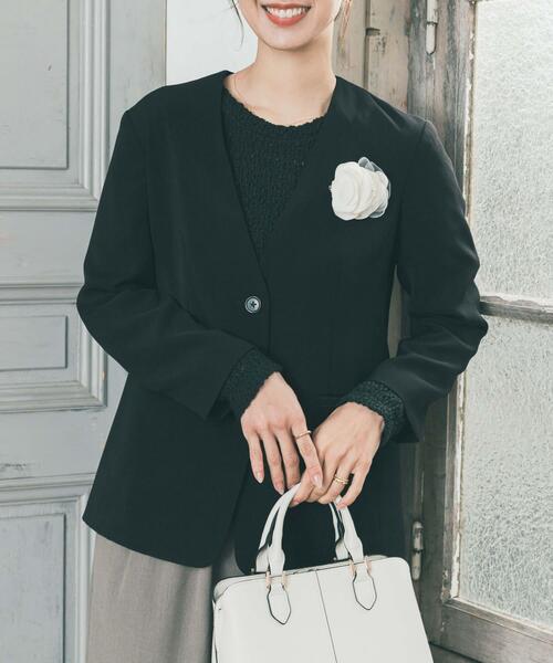 URBAN RESEARCH DOORS（アーバンリサーチドアーズ）の「ポコポコレースロングTシャツ（Tシャツ/カットソー・レディース・オフホワイト/ブラック・FREE）」の11枚目の写真