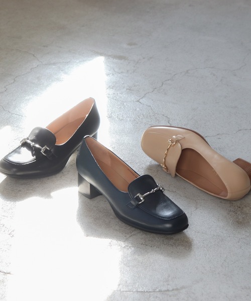 あしながおじさん（アシナガオジサン）の「ビットモカパンプス　6410059（ローファー・レディース・ベージュ/ネイビー/ブラック・22.5cm/23cm/23.5cm/24cm/24.5cm）」の4枚目の写真