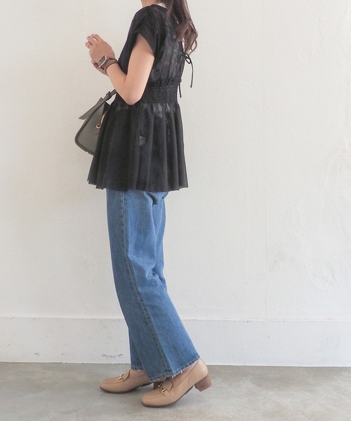 あしながおじさん（アシナガオジサン）の「ビットモカパンプス　6410059（ローファー・レディース・ベージュ/ネイビー/ブラック・22.5cm/23cm/23.5cm/24cm/24.5cm）」の14枚目の写真