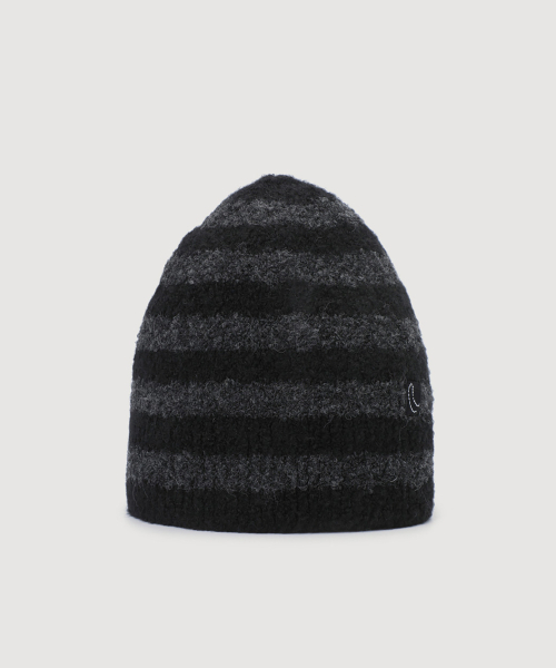 Chouetties Strip Knit Beanie(black) 7ARAX25330BKX