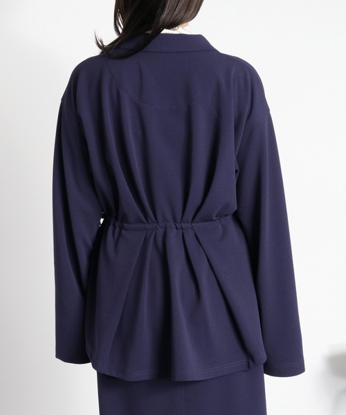cepo（セポ）の「〈セットアップ対応〉ジョーゼットドロストテーラードジャケット（テーラードジャケット・レディース・ブラック/ネイビー・M）」の22枚目の写真