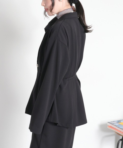 cepo（セポ）の「〈セットアップ対応〉ジョーゼットドロストテーラードジャケット（テーラードジャケット・レディース・ブラック/ネイビー・M）」の16枚目の写真