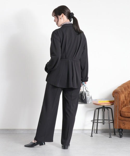 cepo（セポ）の「〈セットアップ対応〉ジョーゼットドロストテーラードジャケット（テーラードジャケット・レディース・ブラック/ネイビー・M）」の7枚目の写真