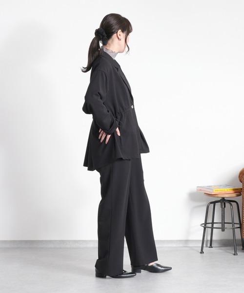 cepo（セポ）の「〈セットアップ対応〉ジョーゼットドロストテーラードジャケット（テーラードジャケット・レディース・ブラック/ネイビー・M）」の8枚目の写真