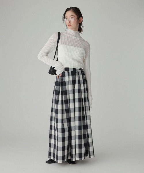 BABYLONE（バビロン）の「2wayシアーリブニット（ニット/セーター・レディース・ホワイト/ネイビー/イエロー・フリー）」の7枚目の写真