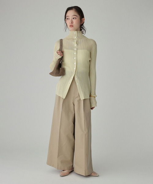 BABYLONE（バビロン）の「2wayシアーリブニット（ニット/セーター・レディース・ホワイト/ネイビー/イエロー・フリー）」の14枚目の写真