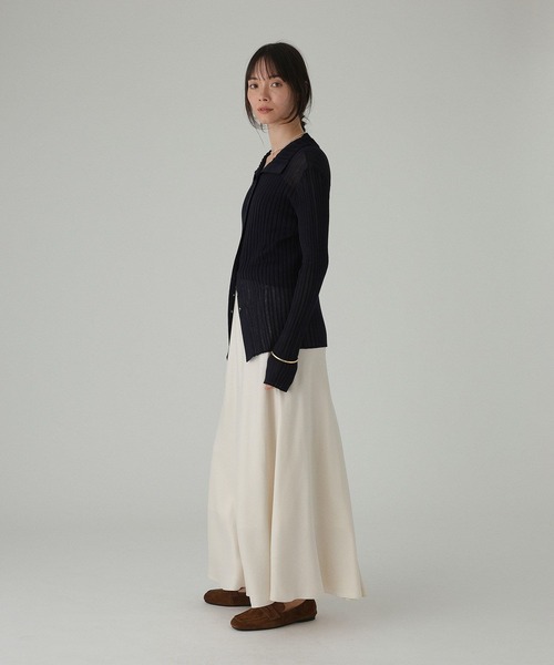 BABYLONE(バビロン)の「2WAYシアーリブニット(ニット/セーター・レディース・ホワイト/ネイビー/イエロー/ボルドー/ブラウン・フリー)」の22枚目の写真