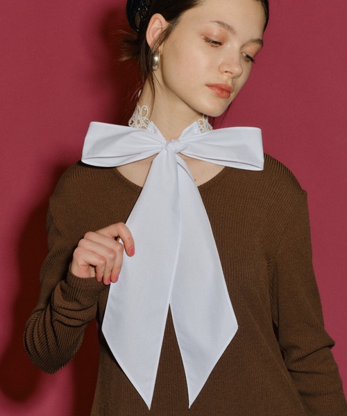 yae（ヤエ）の「Flower lace choker / フラワーレースチョーカー（チョーカー・レディース・フューシャピンク/ブラック/ライトグリーン/ホワイト・FREE）」の2枚目の写真