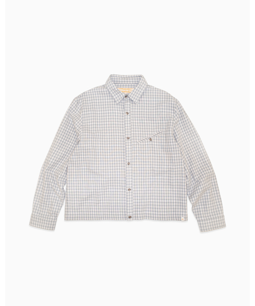 HELLO SUNRISE(ハローサンライズ)の「Passport PK Check Shirts_Gray(その他アウター・レディース・グレー・SMALL/MEDIUM/LARGE)」の1枚目の写真