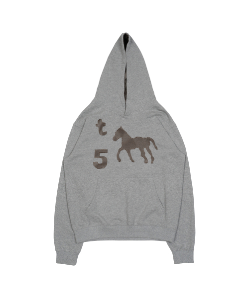 TCM полосатое худи Horse (melange grey)